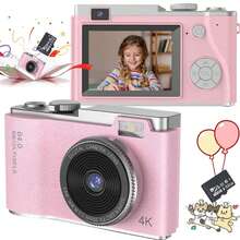 高清数码相机，儿童数码摄像机，适合3-12岁男孩女孩，迷你复古相机玩具，非常适合青少年和学生，是圣诞节、生日、节日送给孩子的最佳礼物。