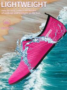 Water Shoes Quick-Drying Water Socks Swim Beach Yoga Outfit Sports Camping Accessories Equipment Swimming Pool Park Suitable For Ladies Gentlemen Adults - Pink - View 2