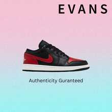 Nike Air Jordan 1 Low Bred Twist 553558-067 Men Fashion Sneakers New Vintage-Spring Summer-Inspired Running Shoes, Shock-Absorbing Comfort, Gym To Streetwear-Back To School - 黑色和紅色 - 查看 1
