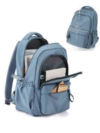 Rugzak/schooltas met meerdere compartimenten, casual zwarte rugzak voor heren, reisrugzak, laptoprugzak, computertas, sportrugzak, dagelijkse rugzak, forenzentas, met laptopvak, geschikt voor mannen, jongens, middelbare scholieren, studenten, perfect voor de start van het schooljaar, middelbare school, universiteit, zakenreizen, buitenactiviteiten zoals wandelen, reizen en kamperen. Ook een geweldig cadeau voor eerstejaars studenten en vriendjes.