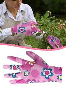 20 件（10 套）女士花卉园艺手套，防滑花园工作手套，舒适防花园手套，圣诞礼物（2/10/16/20 件） - 彩色 - 查看 10