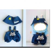 1pc Clothing Only] Plush Doll Outfit Set, Korean Party Costume Cool
