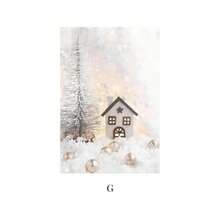 1PC Frameless Christmas Landscape Canvas Posters: Artistic Christmas Scenes, Christmas Gifts, Pine Trees, Reindeer, Winter Murals, Nordic Living Room, Bedroom, Dormitory Decoration Posters