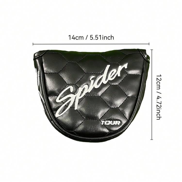 1 bao đựng gậy golf thêu hình nhện, chống mài mòn, có khóa nam châm, chất liệu PU bền, siêu mềm. - màu xanh lá - Xem 9