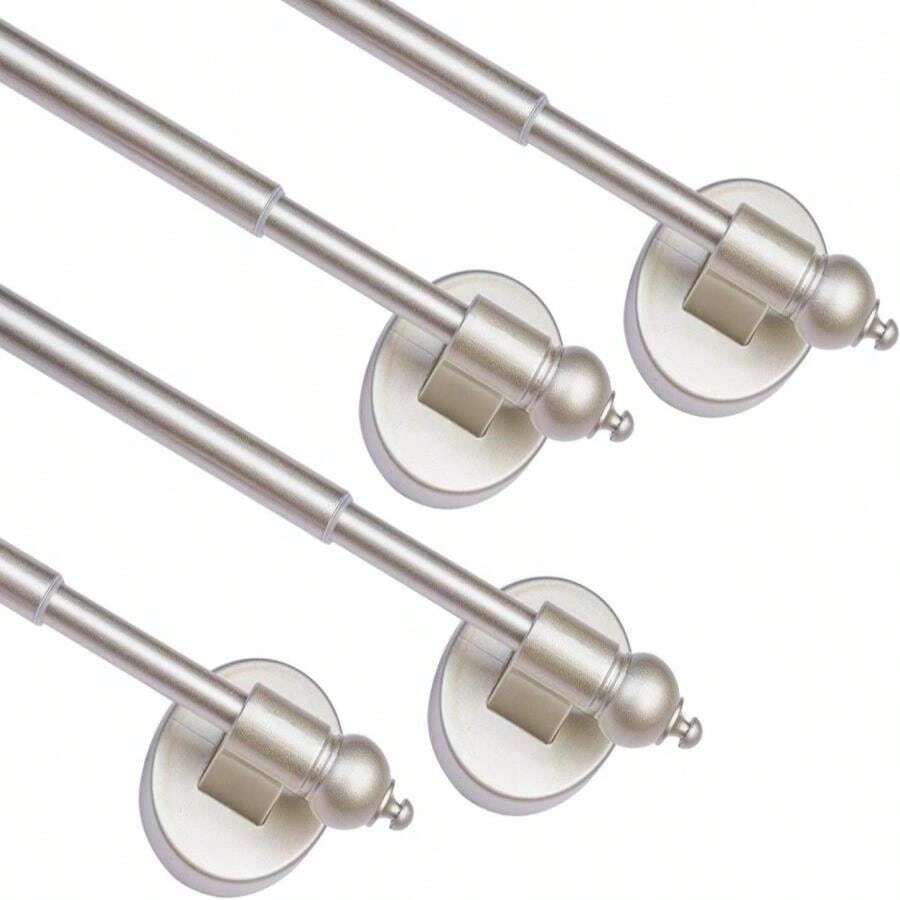 BOOM JOG Magnetic Curtain Rods For Metal Doors,Multi-Use Adjustable Appliance For Windows Iron Steel Places,9-16 Inch,Gold,2 Pack - ColorC - View 1