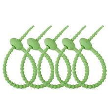 Set/5Pcs Silicone Color Cable Tie Collection Zip Ties Multi-Functional Application Releasable Zip-Tie Bag Ties Headset Data Line