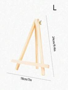 1/3pcs Wooden Easel Frame Wedding Table Number Card Holder Photo Display Stand, Craft Painting Artist Supplies Home Decoration, Natural Wooden Easel Tripod Display Conference Wedding Table Business Card Holder Display Stand Painting Crafts Wooden Display Stand For Artwork, Children's Mini Easel, Multi-Functional Painting Showcase, Triangle Phone And TV Stand Back To School - Wood Color - View 4