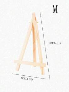1/3pcs Wooden Easel Frame Wedding Table Number Card Holder Photo Display Stand, Craft Painting Artist Supplies Home Decoration, Natural Wooden Easel Tripod Display Conference Wedding Table Business Card Holder Display Stand Painting Crafts Wooden Display Stand For Artwork, Children's Mini Easel, Multi-Functional Painting Showcase, Triangle Phone And TV Stand Back To School - Wood Color - View 9