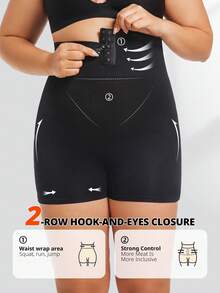 FLARIXA 加大码无缝收腹塑身短裤束腰训练器塑身平角内裤紧致压缩提臀内裤