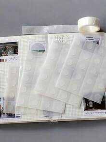 80/300/600/1000pcs Transparent Double-Sided Round Balloon Glue Dots (20 Dots Per Sheet), Removable, Tear-Proof, Damage Free, Suitable For Party, Birthday, Wedding Decoration, DIY Balloon Decoration - Clear - View 6