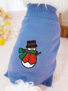 Pet Snowman Sweater, Winter Sweater For Small Cats And Dogs, Outdoor Wear