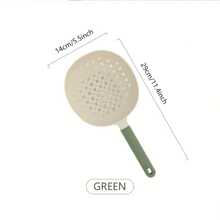 1pc Large Plastic Strainer Ladle, Long Handle Kitchen Utensil For Draining Noodles & Dumplings, Heat Resistant Colander, Kitchen Gadgets & Baking Supplies