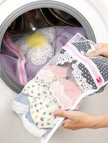 Túi giặt lưới thô và mịn dùng trong gia đình, túi giặt áo ngực và đồ lót, túi lưới chống rối, túi đựng hành lý và quần áo. - Nhiều màu - Xem 4