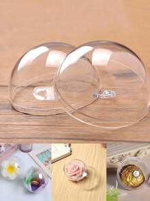 26pcs Assorted Size Transparent Balls, 10pcs Acrylic Clear Decorative Balls, 5pcs 3cm/4cm Plastic Fillable Ornament Balls, Extra Large Transparent Plastic Fillable Christmas Decor & Modern Trinket Storage, Suitable For DIY Crafts, Christmas, Holidays, Weddings, Parties, Home Decor, Mother's Day, Father's Day, Back To School ( Packaging) - Clear - View 3