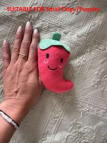 辣椒形寵物發聲玩具寵物吱吱聲玩具辣椒形狗玩玩具狗互動玩具 - 彩色 - 查看 10