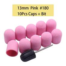 Easy Nail 10 Pcs Purple Nail Sanding Caps With Bit Nail Drill Bits For Foot File Callus Remover, Manicure Pedicure Nail Polisher #80 #120 #180 - Multicolor - View 36