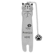 Novo Clube de Amantes de Livros Criativos e Fofos de Gatos, Volume de Admissão, Marcador de Livros em Aço Inoxidável Prateado, Acessórios Criativos para Leitura, Presentes para Amigos, Material Escolar, Volta às Aulas