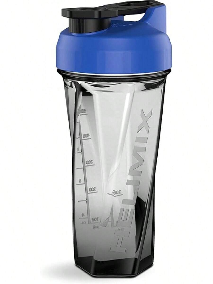 HELIMIX 2.0 Vortex Blender Shaker Bottle Holds Upto 28oz | No Blending Ball Or Whisk | USA Made | Portable Pre Workout Whey Protein Drink Shaker Cup | Mixes Cocktails Smoothies Shakes | Top Rack - Màu xanh lam - Xem 1