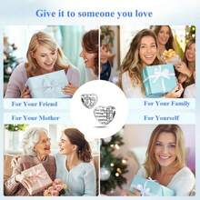 1 pieza Colgante con cruz y corazón plateado en plata de ley 925, adecuado para pulsera, collar DIY y uso diario de mujer