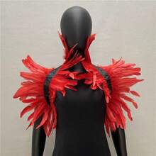 1 Stück Federumhang für Frauen, Federkragen Cape Schal, Schulterüberwurf für Karneval, Party, Showgirl Accessoire, Hexen Kostüm Dekoration, Halloween