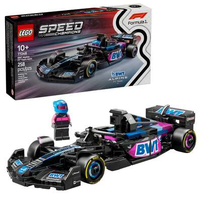 LEGO سباق السيارات BWT Alpine F1 Team A524 - طقم بناء للأطفال والأولاد والبنات من عمر 10 سنوات فما فوق - سيارة لعبة للمعجبين بسباقات الفورمولا 1 - فكرة هدية لعيد الميلاد - 77248