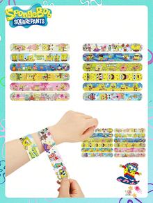 6/12/24 Stück SpongeBob Schwammkopf Neue SpongeBob Schwammkopf Papa Ring PVC Papa Ring Armband Papa Fun Armband, die beste festliche Party Atmosphäre Dekoration für Ihre guten Freunde, perfekte Party Dekoration, Heim Dekoration Ornamente, perfekte Zimmer Dekoration Weihnachtsgeschenke für Abschluss, Freundin, Valentinstag