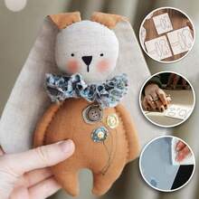 1pc Big Ear Rabbit Quilting Template DIY Cute Rabbit Shape PET Embroidery And Sewing Template - Durable Patchwork Tool, Perfect Outline Design, Suitable For DIY Crafts, With Bow Detail, Convenient For DIY Handcraft Pattern Transfer - Milky - View 7