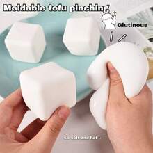 1 chiếc Squishy đậu hũ hình khối mới nhất - Giảm căng thẳng, đàn hồi chậm - Đồ chơi giảm căng thẳng đậu hũ chân thực - Dành cho trẻ em và thanh thiếu niên, Squishy giảm căng thẳng Taba Squishy - Quà tặng ngày lễ/sinh nhật - Nhiều màu - Xem 3