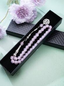 1 pieza Pulsera de 45 cuentas de oración de resina de 10 mm, de estilo árabe elegante y versátil, joyería de resina de lujo y colorida