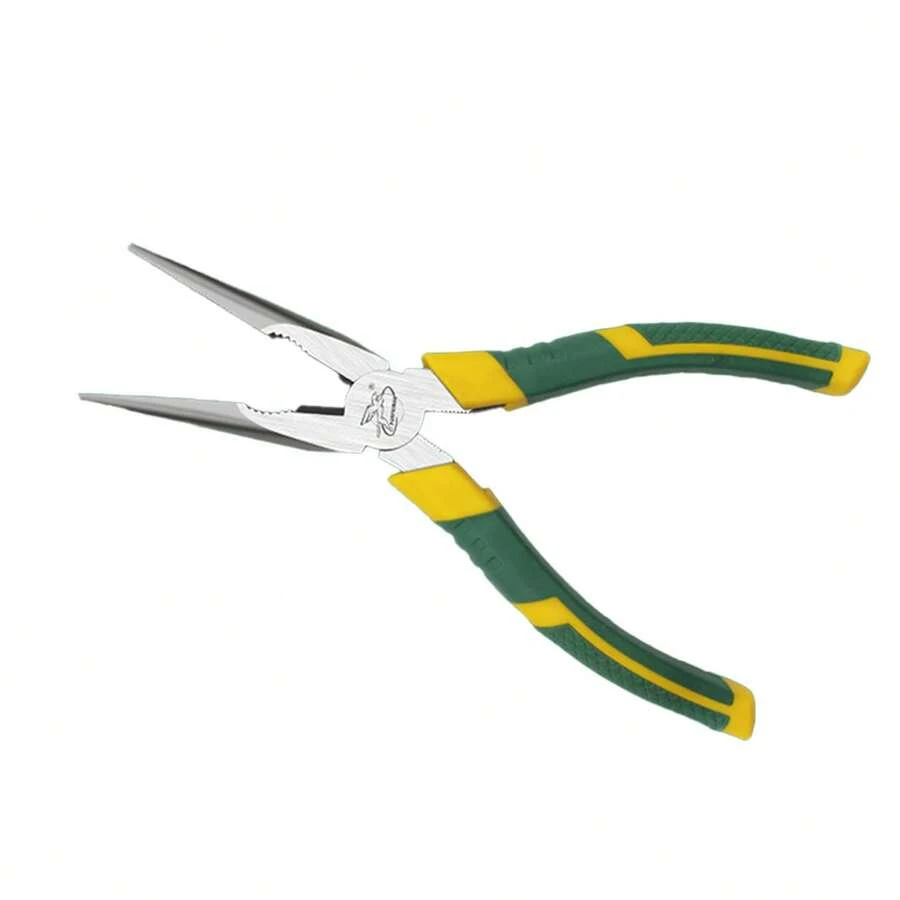 6 Inch, 1pc, 6pcs/Box, Pointed Nose Pliers (Green & Yellow Handle) - Green and Yellow - View 1