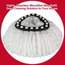 [3 Pack] Mop Replace Heads, Mop Refill Heads Replacements Compatible With O Cedar Spin Mop 1-Tank System- Easy To Replace, Microfiber, Machine Washable - 預設 - 查看 4