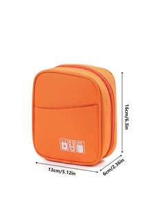 1 件大容量纯色数码收纳包，防震数据线充电器，数码杂物分类收纳包，多功能收纳包，多种颜色可选充电器盒移动电源手机充电器数码相机配件 - 彩色 - 查看 16