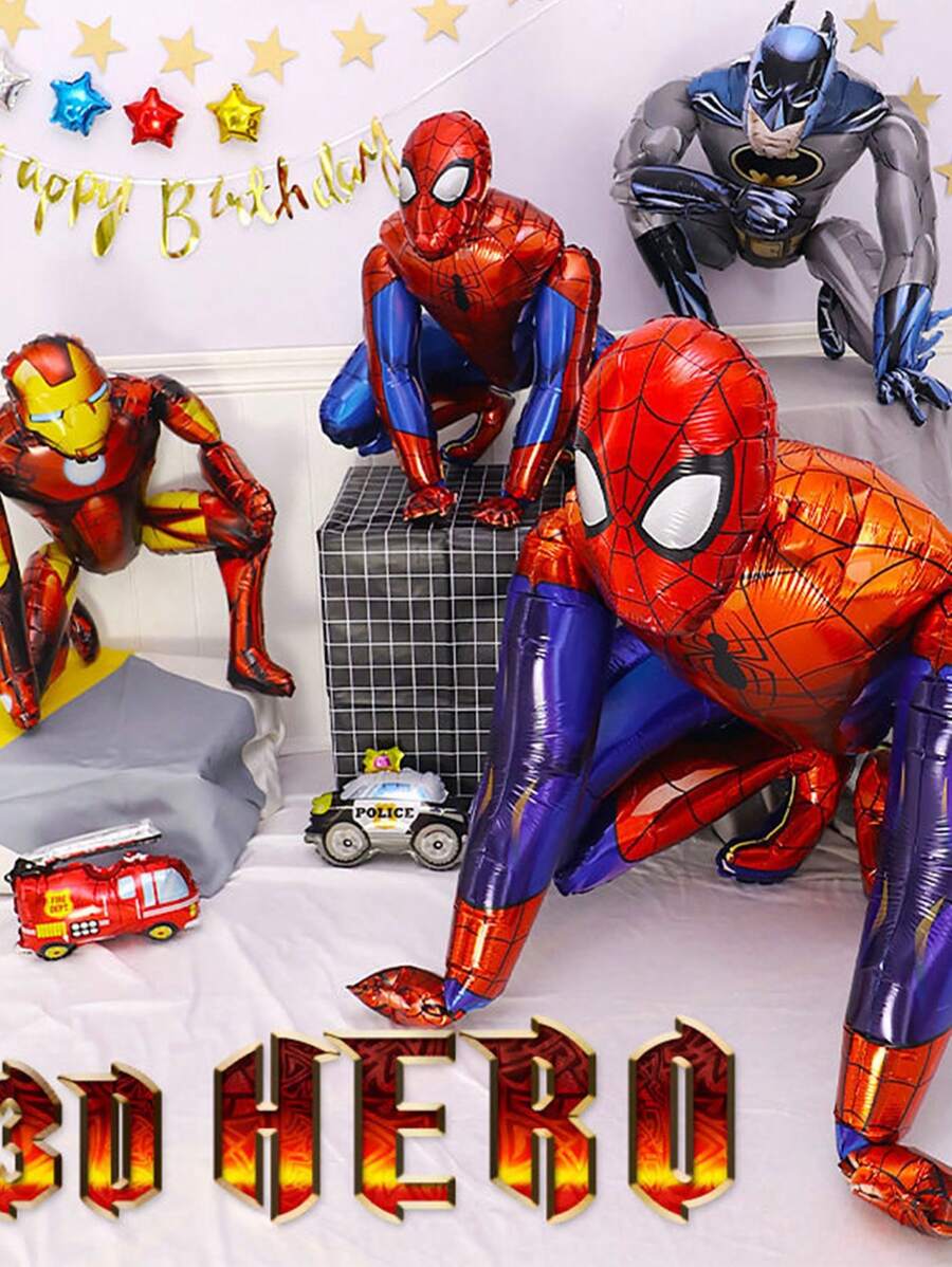 3D Foil Balloon, Vibrant Colors, Ideal Party Decoration For Birthdays, Weddings And Holidays - Adds Superhero Flair To Thanksgiving, Christmas, Perfect Gift For Valentine's Day And New Year