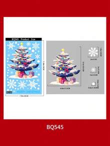 Christmas Decorations, Static Cling Christmas Tree, Snowman, Snowflake Glass Window Stickers For Mall Display Wall Stickers Room Decor Wall Sticker Wall Decor Home Decor Christmas Decorations Home