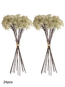 6/12/24 件满天星花束人造假满天星适用于婚礼新娘花束花环 DIY 插花花环家居办公室桌面装饰中心装饰真实触感，满天星人造花散装，真实触感仿品 - 彩色 - 查看 14