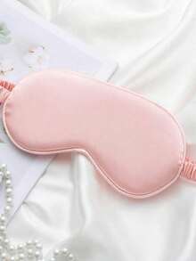 1pc Double-Sided Silk-Like Eye Mask, Breathable Blackout Sleep Mask For Travel, Rest, Office Nap, Airplane