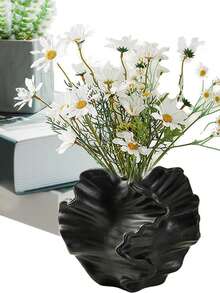 1件北欧白色时尚花瓶装饰，可用于客厅、餐桌、卧室等场所摆放鲜花/干花，现代简约风格装饰 - 白色 - 查看 8