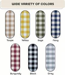 Achim Home Furnishings Buffalo - Cortina de Cuadros para Ventana, Par de bandejas, Blanco/Negro, Tier Pair 58 x 24, 1 - Amarillo y blanco - Ver 4