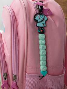 Custom Silicone Letter Keychain, Personalized Keychain, Customized Cute Keychain, Customizable Birthday Gifts, Purse Charms, Key Chain For Women/Men, Kids Keychains, Anniversary, Nurse Clothes Pattern, Bedroom, Versatile, Friends, Family, Students, Mother, Boys, Girls, Unique Gifts - Multicolor - View 5