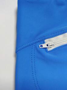 Plus Size Men's Sexy Swim Trunks With Zipper Pocket, Swimsuit Shorts For Beach Sports - Royal Blue - View 5