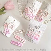 15 chiếc kẹp tóc BB màu hồng thời trang và ngọt ngào với 5 hình dạng khác nhau: kẹp càng cua, kẹp tóc, kẹp cài tóc, kẹp tóc cài đầu, phụ kiện tóc, phụ kiện màu hồng, phụ kiện dễ thương, phụ kiện Valentine, phụ kiện đội đầu, ghim cài tóc. - Nhiều màu - Xem 17