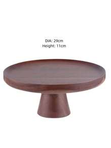 1 件迷你红木水果盘、家用小吃托盘、蛋糕和甜点展示架、木制底座盘 - 棕色 - 查看 19