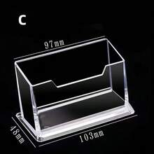 Transparent Acrylic Business Card Holder Business Card Holder, Suitable For 80 Business Cards, Desktop Accessories, Office Display
