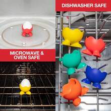 8pcs Silicone Creative Egg Rack, Kitchen And Restaurant Colorful Egg Cup Set, Decorative Boiled Egg Rack, Egg Storage Box - Multicolor - View 5