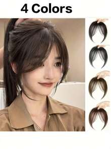 3D Natural Side Bangs Wig, Lightweight Clip-On Bangs With Sideburns, Elegant & Natural Looking Women Hairpiece, Hair Accessories - Multicolor - View 2