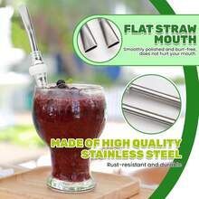 2 Pcs Stainless Steel Yerba Mate Straw, Reusable Bombilla Mate Spoon Straws, 7.4 Inch Long Tea Coffee Filter Straw For Loose Tea Cocktail (Black & White Bead),12918039 - Beige - View 5