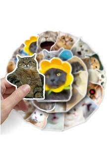 20 张猫贴纸，适用于 DIY 装饰、笔记本、手机、行李箱、手提电脑、冰箱、自行车、可爱涂鸦和儿童玩具礼物。 - 彩色 - 查看 9