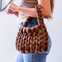 YYzzCaithe 1pc 250g Chunky Yarn For Knitting Blankets, 1 Roll Thick Icelandic Yarn For DIY Bags, Handmade Knitting, Pillows, Cat Beds, Super Bulky Roving Fabric Strips Suitable For Weaving Various Items, No Tools Needed, Handmade Crafts - Multicolor - View 6