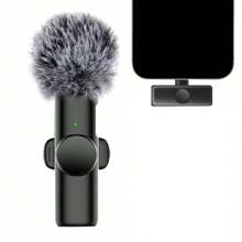 Microphone lavalier sans fil pour téléphone iPad Type C, microphones à revers plug-and-play 2,4 G avec ultra faible latence, puce de réduction de bruit intégrée, durée de fonctionnement pour enregistrement vidéo, interview, podcast, vlog