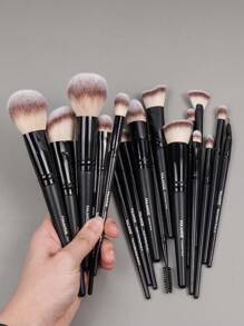 MAANGE 18/21/22/30pcs Professional Makeup Brush Set, Includes Brush Bag, Makeup Sponge, Soft Fiber Material, Portable, Contains Foundation Brush, Eyeshadow Brush, Blending Brush, Eyebrow Brush, Travel Makeup Brush Set, Makeup Brush Set, Makeup Brush Kit, Complete Makeup Brush Set, Makeup Set, Makeup Brush Gift Set,Giveaways,Professional Makeup Brushes,Complete Makeup Set - Black - View 14
